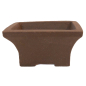 Preview: Bonsai - Schale /Mameschale 6.3 x 4.3 x 3.5 cm eckig braun 15001