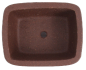 Preview: Bonsai - Schale /Mameschale 6.5 x 5 x 3.5 cm eckig braun 15006