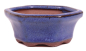 Preview: Bonsai - Schale 6-eckig 7 Ø x 3.2 cm blau  15033