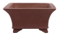 Preview: Bonsai-Schale quadratisch braun unglasiert 13 × 13 × 6,7 cm – gebraucht