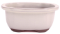 Preview: Bonsai - Schale  oval 20 x 16.5 x 8.5 cm frostfest cremefarben aus Japan 22019
