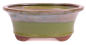 Preview: Bonsai - Schale oval 21 x 17 x 8.5 cm , grün / beige  22039