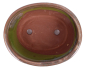 Preview: Bonsai - Schale oval 21 x 17 x 8.5 cm , grün / beige  22039