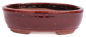Preview: Bonsai - Schale oval 22 x 16.5 x 6.5 cm , rotbraun  22040