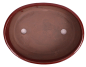 Preview: Bonsai - Schale oval 22 x 16.5 x 6.5 cm  braunrot  22079