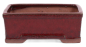Preview: Bonsai - Schale eckig 16 x 12 x 6.5 cm bordeaux  22093