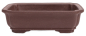 Preview: Bonsai - Schale eckig 21.5 x 16.5 x 6.5 unglasiert braun frostfest Yixing 22095