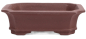 Preview: Bonsai - Schale eckig 22 x 16.5 x 6.5 unglasiert braun frostfest Yixing 22097