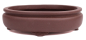 Preview: Bonsai - Schale oval 20.5 x 17 x 6 unglasiert braun frostfest Yixing 22098