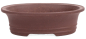 Preview: Bonsai - Schale oval 21.5 x 17.5 x 6.5 unglasiert braun frostfest Yixing 22100
