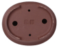 Preview: Bonsai - Schale oval 21.5 x 17.5 x 6.5 unglasiert braun frostfest Yixing 22100