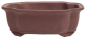 Preview: Bonsai - Schale oval 21.5 x 17 x 7.7 unglasiert braun frostfest Yixing 22101