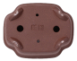 Preview: Bonsai - Schale oval 21.5 x 17 x 7.7 unglasiert braun frostfest Yixing 22101