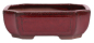 Preview: Bonsai - Schale eckig 21.5 x 16 x 7.5 cm bordeaux  22142