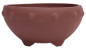 Preview: Bonsai - Schale  rund 20.5 Ø x 10 cm unglasiert braun 22117