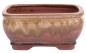 Preview: Bonsai - Schale eckig 16.5 x 13 x 7.7 cm , kupfer / beige 22130