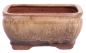 Preview: Bonsai - Schale eckig 16.5 x 13 x 7.7 cm , kupfer / beige 22130