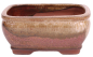 Preview: Bonsai - Schale eckig 16.5 x 13 x 7.7 cm , kupfer / beige 22130