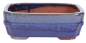 Preview: Bonsai - Schale eckig 16 x 12 x 6.7 cm , blau / grün 22132