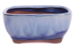 Preview: Bonsai - Schale eckig 16.5 x 13 x 7.5 cm , hellblau / blau 22133