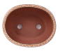 Preview: Bonsai - Schale oval 15.5 x 12.5 x 7.3 cm , braun / beige 22134