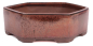 Preview: Bonsai - Schale 6-eckig 19.5 Ø x 6.5 cm kupferfarben  22147