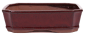 Preview: Bonsai - Schale eckig 20.5 x 16 x 6.3 cm bordeaux 22149