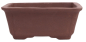 Preview: Bonsai - Schale eckig 22 x 17 x 9 cm unglasiert braun 22153