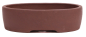 Preview: Bonsai - Schale oval 20.5 x 16 x 6 cm unglasiert braun 22157