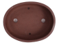 Preview: Bonsai - Schale oval 20.5 x 16 x 6 cm unglasiert braun 22157