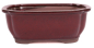 Preview: Bonsai - Schale eckig 21.5 x 16.5 x 8 cm bordeaux 22164