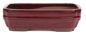 Preview: Bonsai - Schale eckig 21.5 x 16.5 x 6.5 cm bordeaux 22165