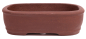 Preview: Bonsai - Schale eckig 22 x 17 x 6.5 cm unglasiert braun 22168