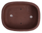 Preview: Bonsai - Schale oval 20.5 x 17 x 8.5 cm unglasiert braun 22169