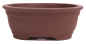 Preview: Bonsai - Schale oval 20.5 x 17 x 8.5 cm unglasiert braun 22169