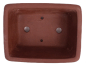 Preview: Bonsai - Schale eckig 21.5 x 16.5 x 8.7 cm unglasiert braun  22176