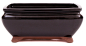 Preview: Bonsai - Schale eckig 20.5 x 15 x 9.5 cm schwarz 22181