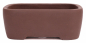 Preview: Bonsai - Schale eckig 22 x 16.5 x 8.3 cm unglasiert braun  22183