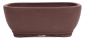 Preview: Bonsai - Schale eckig 21 x 16.5 x 8.5 cm unglasiert braun  22185A  2. Wahl