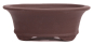 Preview: Bonsai - Schale oval 21 x 17 x 8.2 cm unglasiert braun  22186