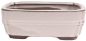 Preview: Bonsai-Schale eckig 15,5 × 12 × 5,5 cm cremefarben glasiert