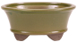 Preview: Bonsai-Schale oval 16 × 13 × 7,5 cm grün glasiert