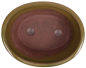 Preview: Bonsai-Schale oval 16 × 13 × 7,5 cm grün glasiert
