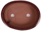 Preview: Bonsai-Schale oval 16 × 12 × 5 cm bordeauxfarben glasiert