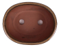 Preview: Bonsai-Schale oval 16,5 × 12,5 × 7,5 cm hellbraun glasiert