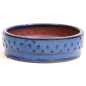 Preview: Bonsai - Schale rund 19 Ø x 5,5  cm, blau, Trommelschale  22975