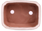 Preview: Bonsai - Schale eckig 15.5 x 12 x 5.5 cm , creme, mit Untersetzer 23172