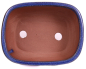 Preview: Bonsai - Schale eckig 16.5 x 12.5  x 7.5 cm , blau, mit Untersetzer 23173