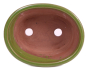 Preview: Bonsai - Schale oval 16 x 13 x 7.5 cm , grün , mit Untersetzer 23175