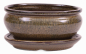 Preview: Bonsai - Schale eckig 16.5 x 12.5  x 7.5 cm braun mit Untersetzer 23178